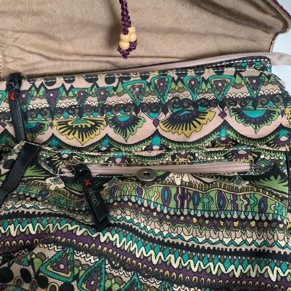 Sakroots Artist Circle Multicolored Boho Convertible Shoulder Bag Backpack - Picture 3 of 16